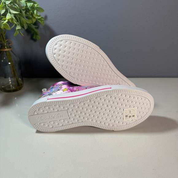 Skechers Twinkle Toes Girls Unicorn Light Up High Top Sneakers Size 2.5 - Picture 6 of 16